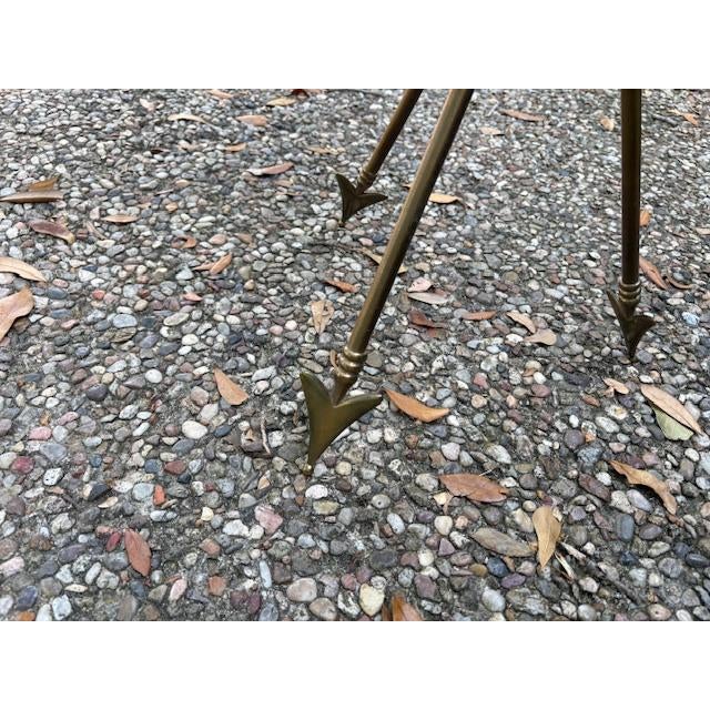 Guy Lefevre Italian Neoclassical Style Brass Arrow and Quiver Table For Sale - Image 4 of 12