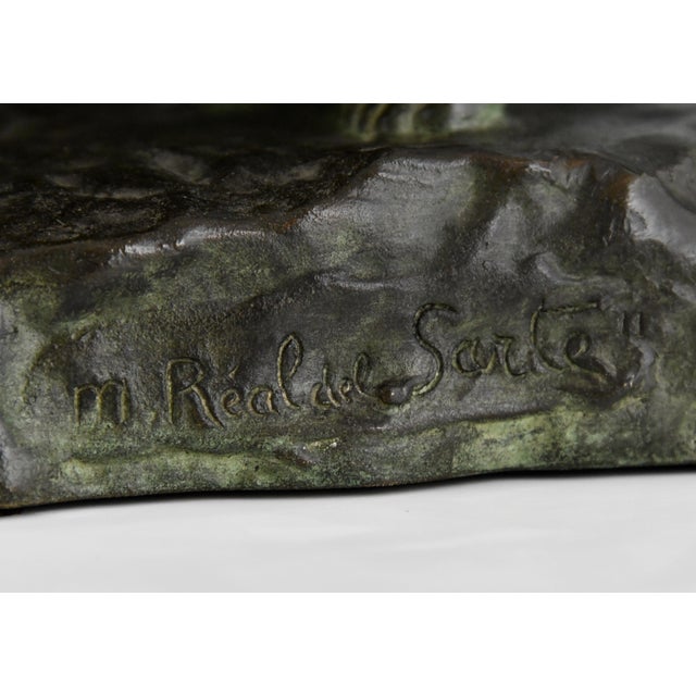 Maxime Real Del Sarte, Art Deco Sculpture, Seated Nude with Flowers, France, 1920s, Bronze For Sale - Image 10 of 12