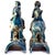 1950's Chinoiserie Stoneware Turquoise Teal Tang Warriors on Horses - Pair For Sale - Image 9 of 12