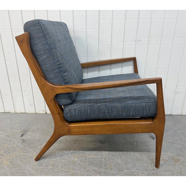 Mid-Century Modern Walnut Arm Chair For Sale - Image 4 of 8