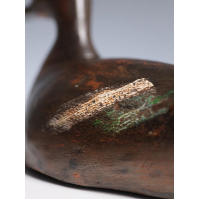 Early Hand-Carved Wooden Duck Decoy, Early 20th Century For Sale - Image 14 of 18
