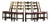 Brutalist Danish Oak Ladderback Dining Chairs in the style of Kjærnulf, 1960s, Set of 6 For Sale