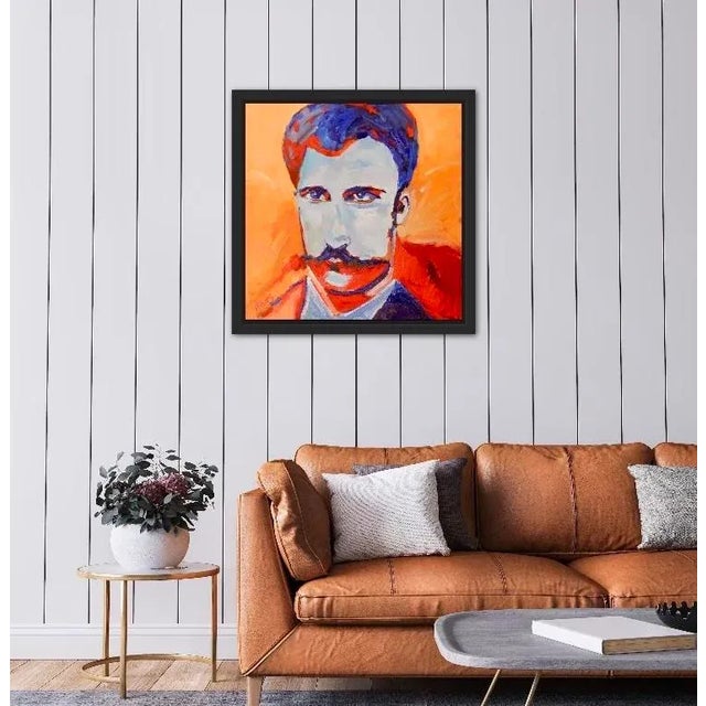 Contemporary Modern Pop Art Portrait Oil Painting Original For Sale - Image 3 of 12