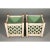 English Pair of Lattice Motif Painted Wood Planters For Sale - Image 3 of 3