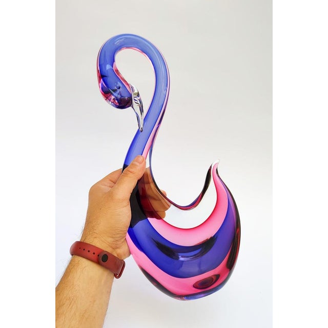 1970s After Flavio Poli, Swan Sculpture, 1970s, Murano Glass For Sale - Image 5 of 12