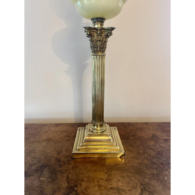 Metal Large Antique Victorian Table Lamp, 1860 For Sale - Image 7 of 8