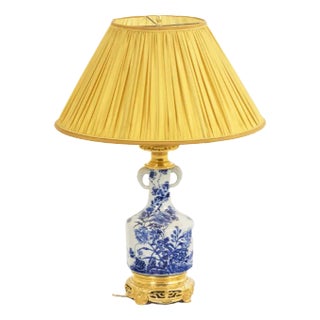 Japanese Porcelain and Gilt Bronze Lamp, 1880s For Sale