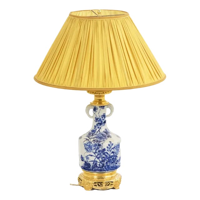 Japanese Porcelain and Gilt Bronze Lamp, 1880s For Sale
