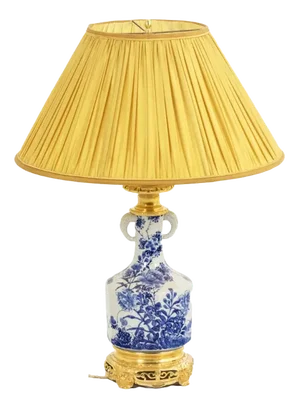Japanese Porcelain and Gilt Bronze Lamp, 1880s