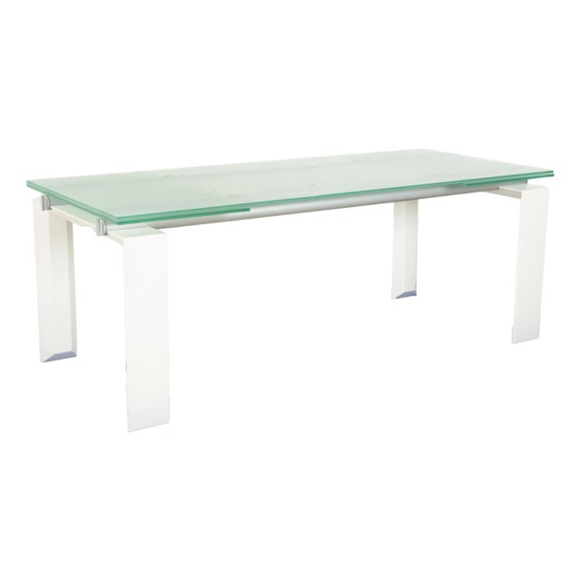 Stilt Extendable Dining Table in Glass from Desalto For Sale