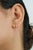 White Contemporary Natural Diamond Huggie Hoop Earrings in 18k Yellow Gold- A Pair For Sale - Image 8 of 14