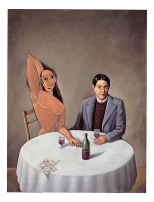 Rafal Olbinski, Picasso at the Lapin Agile, 2025, Giclée Print