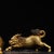 Pair of Antique Gilt Bronze Qilin Statues, Mythical Beast Figures, 2.3kg For Sale - Image 4 of 9