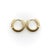Vintage 14k Gold Ribbed Hoop Earrings, Pair For Sale - Image 4 of 9