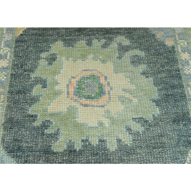 Turkish Turkish Oushak Rug 3'x 6'7" #19038 For Sale - Image 3 of 8