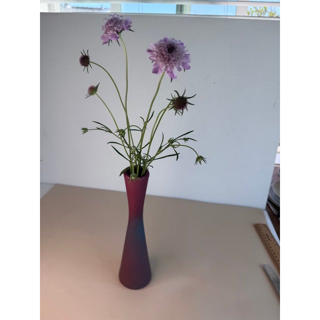 Ceramic Van Briggle Mulberry Hourglass Vase For Sale - Image 7 of 8