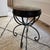 Mid 20th Century Vintage Wrought Iron Vanity Stool With Leopard Upholstery For Sale - Image 5 of 10