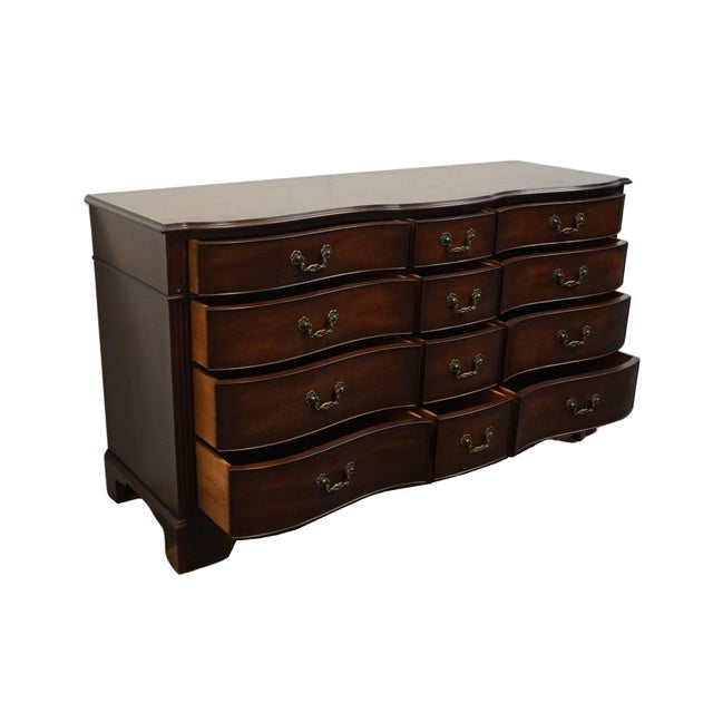 Mid 20th Century Kindel Furniture Solid Mahogany Traditional Style 66" Triple Dresser For Sale - Image 5 of 13