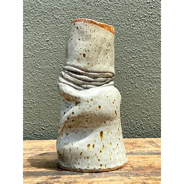 Vintage Abstract Form Ceramic Vase For Sale - Image 12 of 12