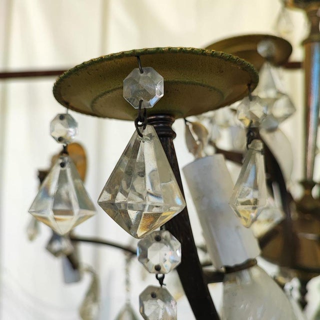 Antique Crystal Chandelier, Early 20th Century For Sale - Image 5 of 10