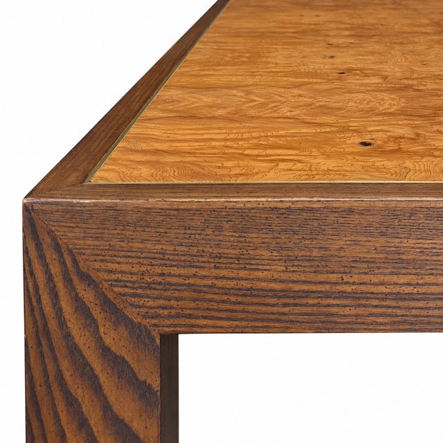 1970s John Richardson Parsons-Style Oak and Bookmatched Ash Banquet Dining Table For Sale - Image 9 of 13