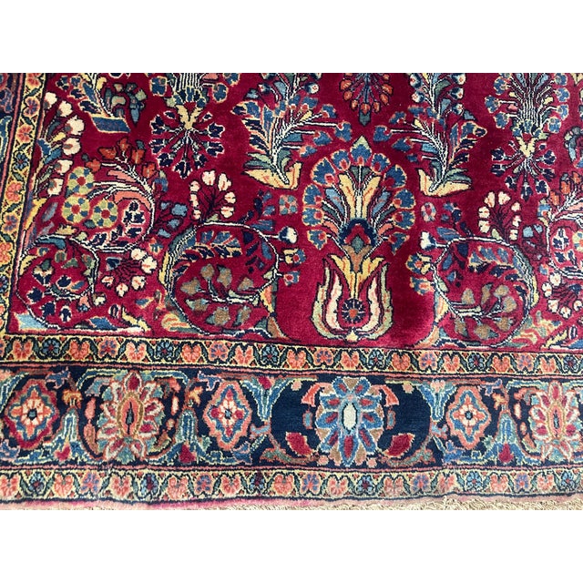 Textile Antique Persian Mohajeran Sarouk Rug, 3'" X 5' For Sale - Image 7 of 8