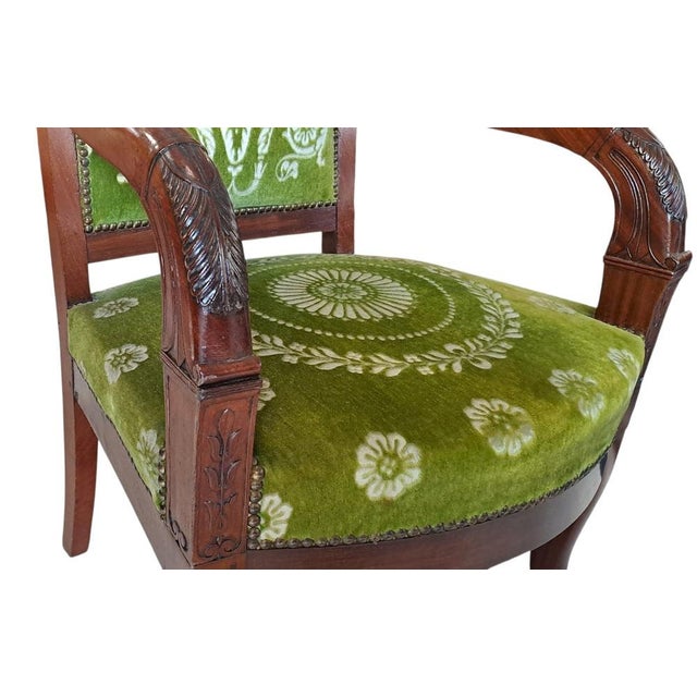 Antique French Mahogany Armchairs, 1800s, Set of 4 For Sale - Image 5 of 10