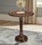 2020s Handcrafted Mango Wood Round Pedestal End Accent Table For Sale - Image 5 of 7
