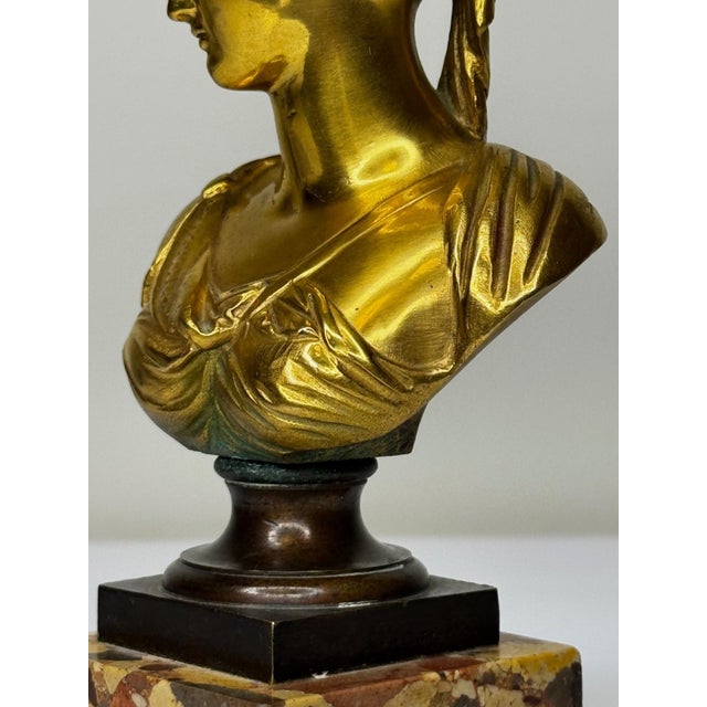 Early 19th Century Late 19th Century Bronze Small Portrait Bust of Diana De Poitiers, After Jean-Antoine Houdon For Sale - Image 5 of 18