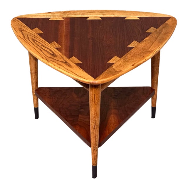 1960s Restored Lane Acclaim Guitar Pick Side Table Triangle Wedge End Table For Sale