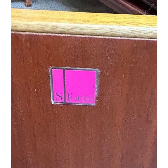 European Mid Century Modern Teak Mid-Board / Cocktail Credenza by S. Form, Uk c.1960 For Sale In San Francisco - Image 6 of 12