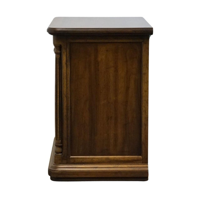 Drexel Heritage Cameo Collection Burled Walnut Italian Neoclassical Tuscan Style 25" Cabinet Nightstand 002-630 For Sale - Image 11 of 15