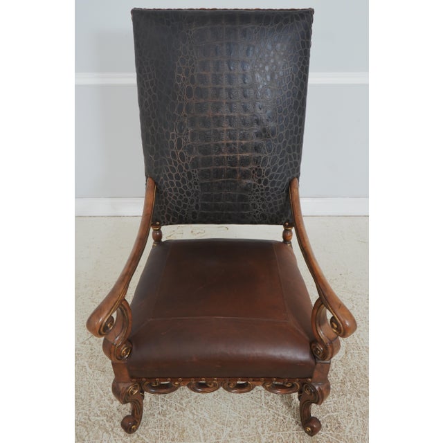 Age: Approx: 30 Years Old Details: Fine Carved Details High Quality Quality Construction Large Impressive Chair Queen Anne...