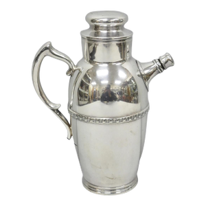 Vintage Art Deco Silver Plated Martini Cocktail Shaker Pitcher by Poole 2601