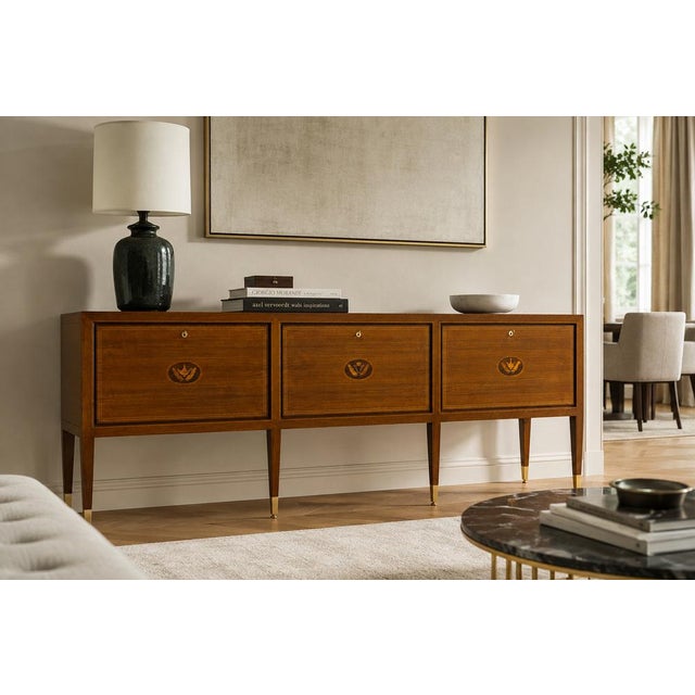 Mid-Century Modern Italian Inlayed Sideboard by Paolo Buffa, 1950s For Sale - Image 13 of 18
