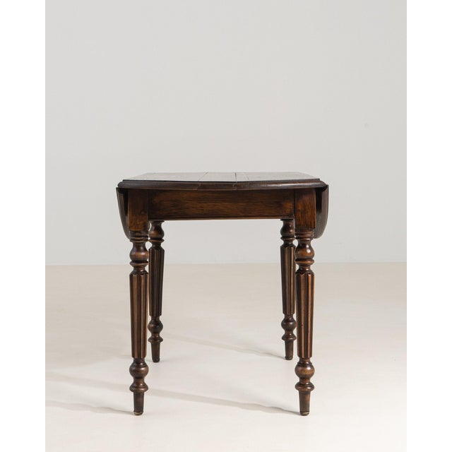 19th Century France Louis XVI Brown Wood Console Table For Sale - Image 4 of 11
