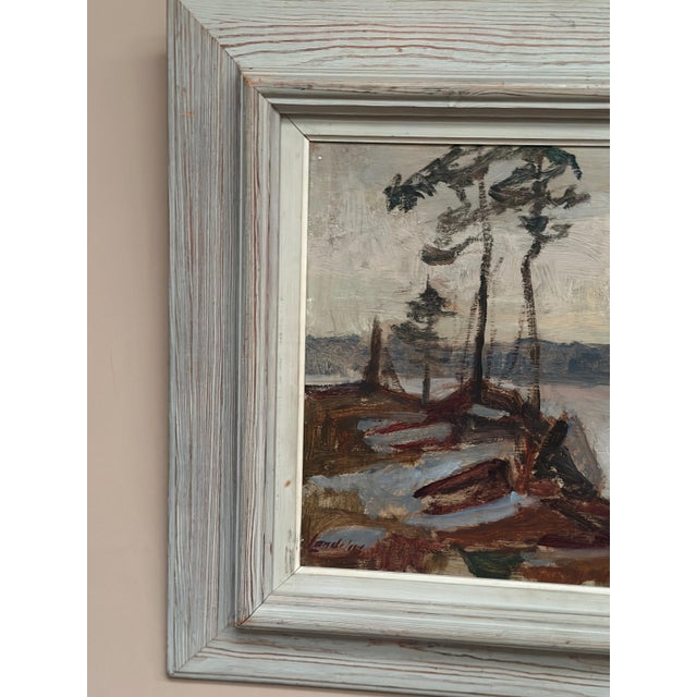 Mid-Century Modern Scandinavian Artist, Landscape, 1950s, Oil on Panel, Framed For Sale - Image 3 of 16