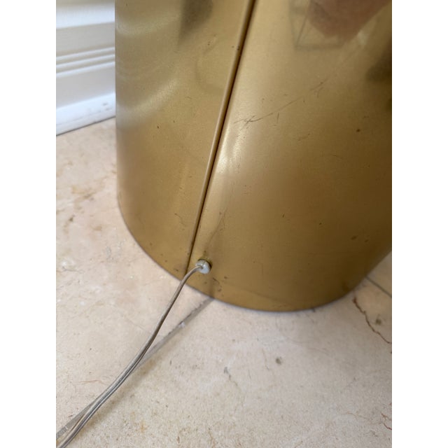 DIA - Design Institute America Vintage 1980s Postmodern Gold Light Up Pedestal For Sale - Image 4 of 9