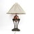 Vintage Neoclassical Athénienne Table Lamp With Red Marble Orb & Pleated Shade For Sale In New York - Image 6 of 17