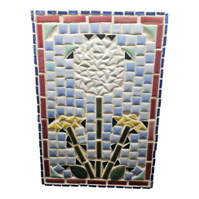 Vintage Mosaic 60's Hanging Art For Sale