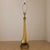 Metal Vintage Mid-Century Murano Style Handblown Amber & White Art Glass Table Lamp With Brass Base For Sale - Image 7 of 13