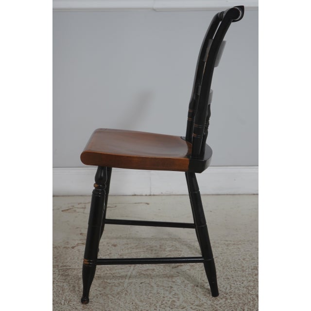 American Set of 6 Hitchcock Painted Dining Chairs For Sale - Image 3 of 18