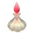 Vintage Iridescent Art Glass Perfume Bottle With Red Sculptural Stopper For Sale