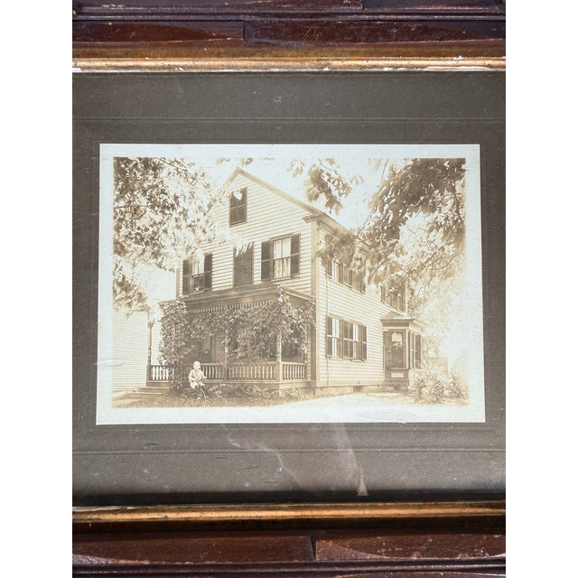 Victorian Walnut Hand Carved Folk Art Oak Leaf Wood Frame For Sale - Image 9 of 10