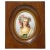 Wood Miniature Framed Portrait of a Lady Painted on Porcelain For Sale - Image 7 of 7