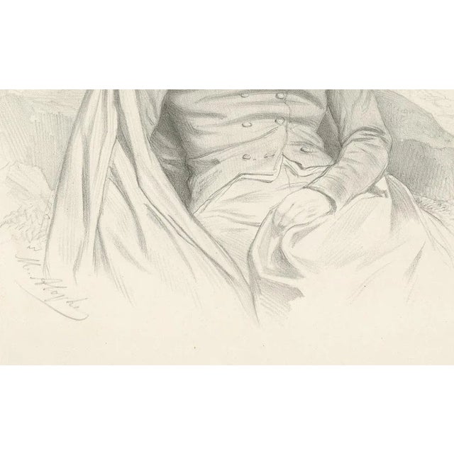 Portrait of Joseph Méry – French Poet and Publicist, 19th Century Lithograph This elegant mid-19th-century lithograph...