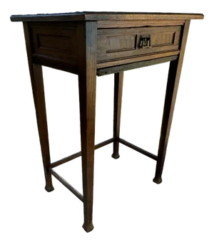 Small Art Nouveau Side Table with Drawer, 1890s
