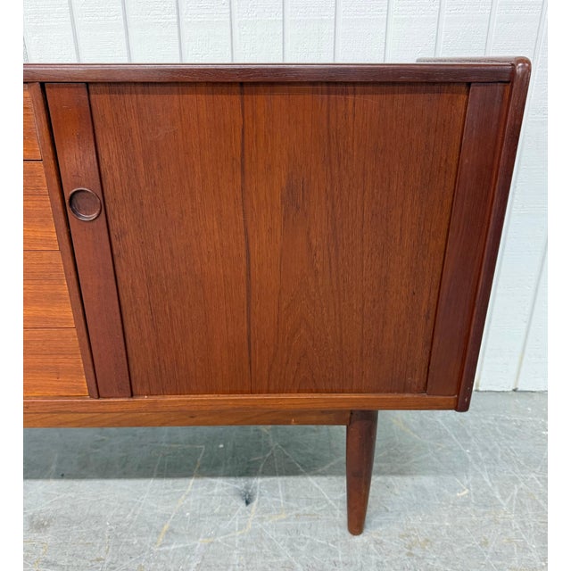Mid-Century Danish Modern Teak Tambour Sideboard For Sale In Philadelphia - Image 6 of 9