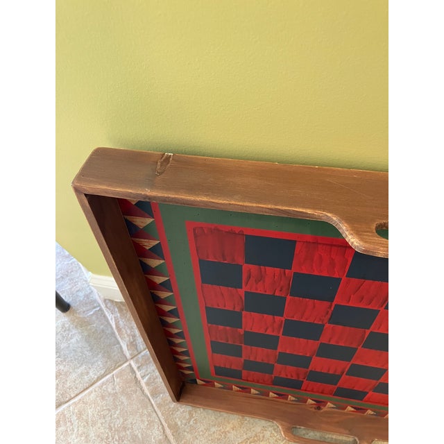 Mid 20th Century Mid 20th Century Maitland-Smith Style Decorative Game Board Tray For Sale - Image 5 of 6