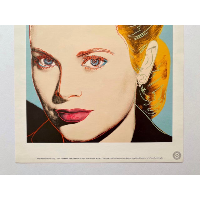 Andy Warhol Estate Vintage 1989 Pop Art Lithograph Print " Grace Kelly " 1984 For Sale In Kansas City - Image 6 of 11